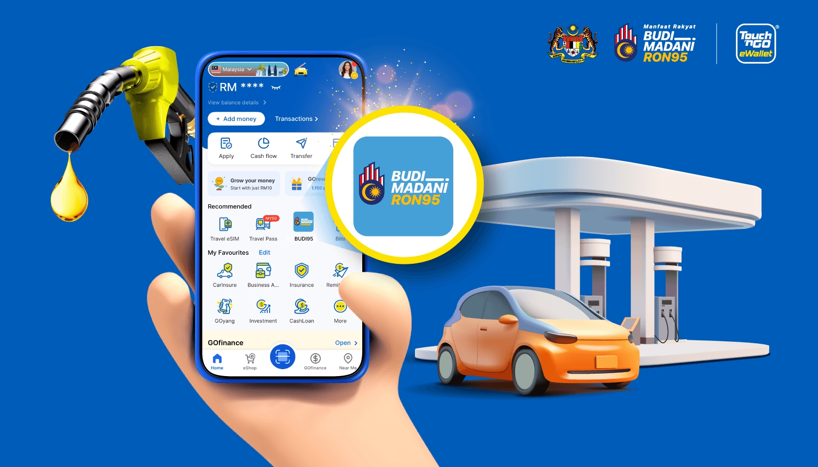 2 cara mudah nikmati manfaat BUDI MADANI RON95 dengan TNG eWallet