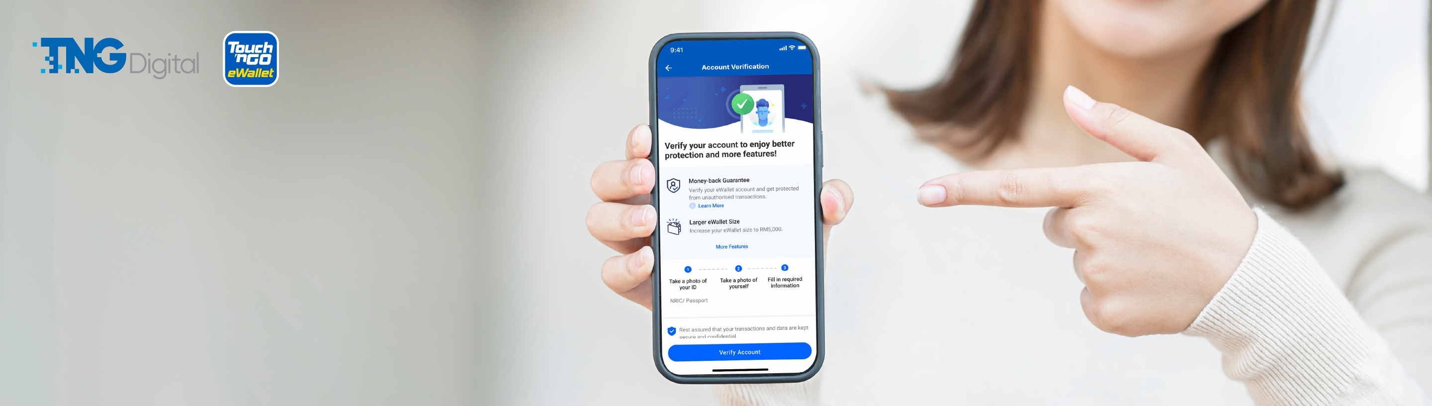 TNG Digital urges users to complete account verification to enjoy enhanced security on TNG eWallet
