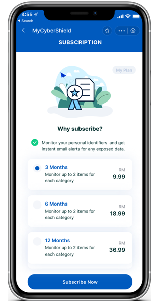 Choose your preferred subscription package